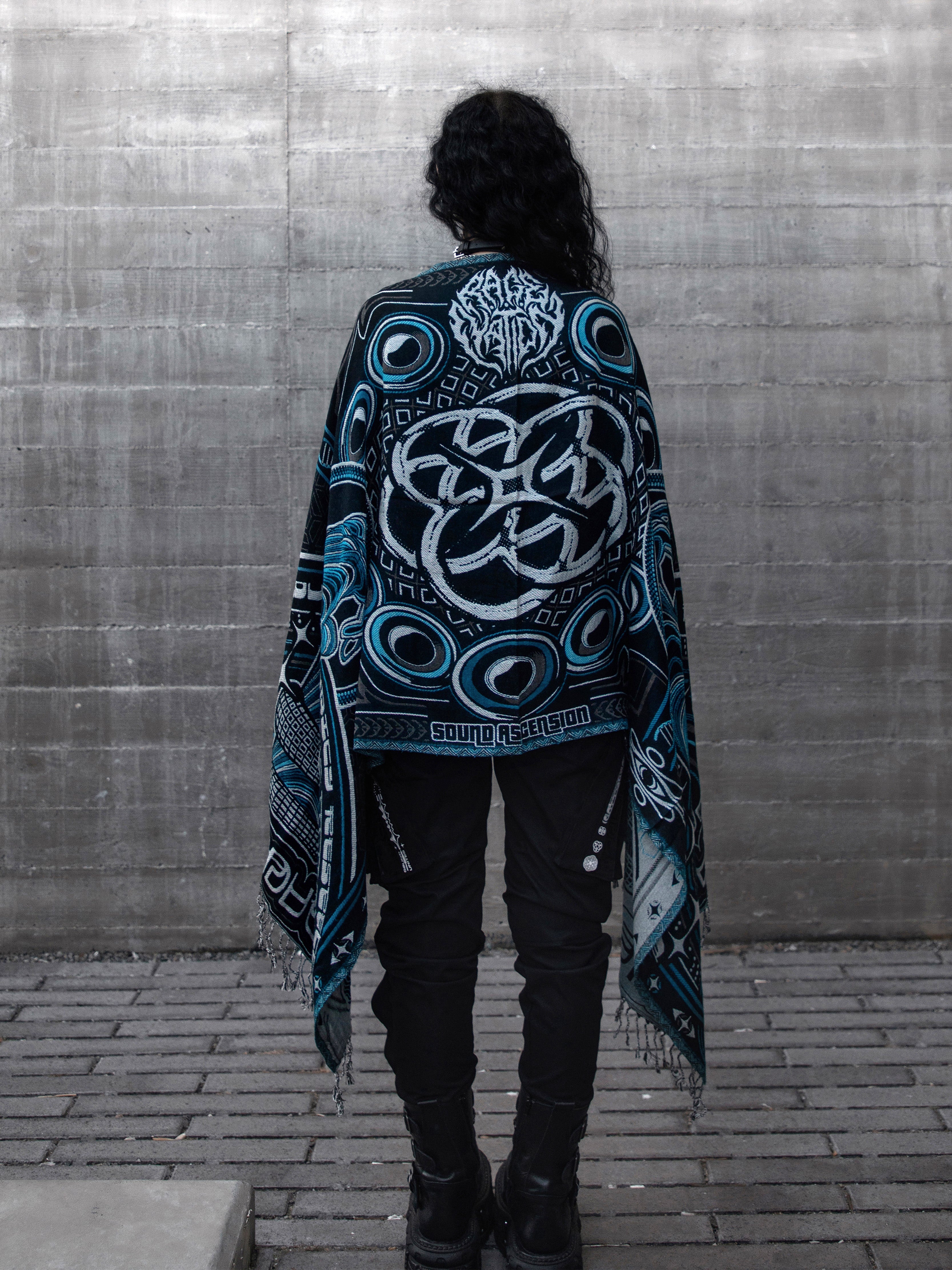 THE RAVE ✦ Electric Blue ✦ Double-Layered Shawl Shawls 