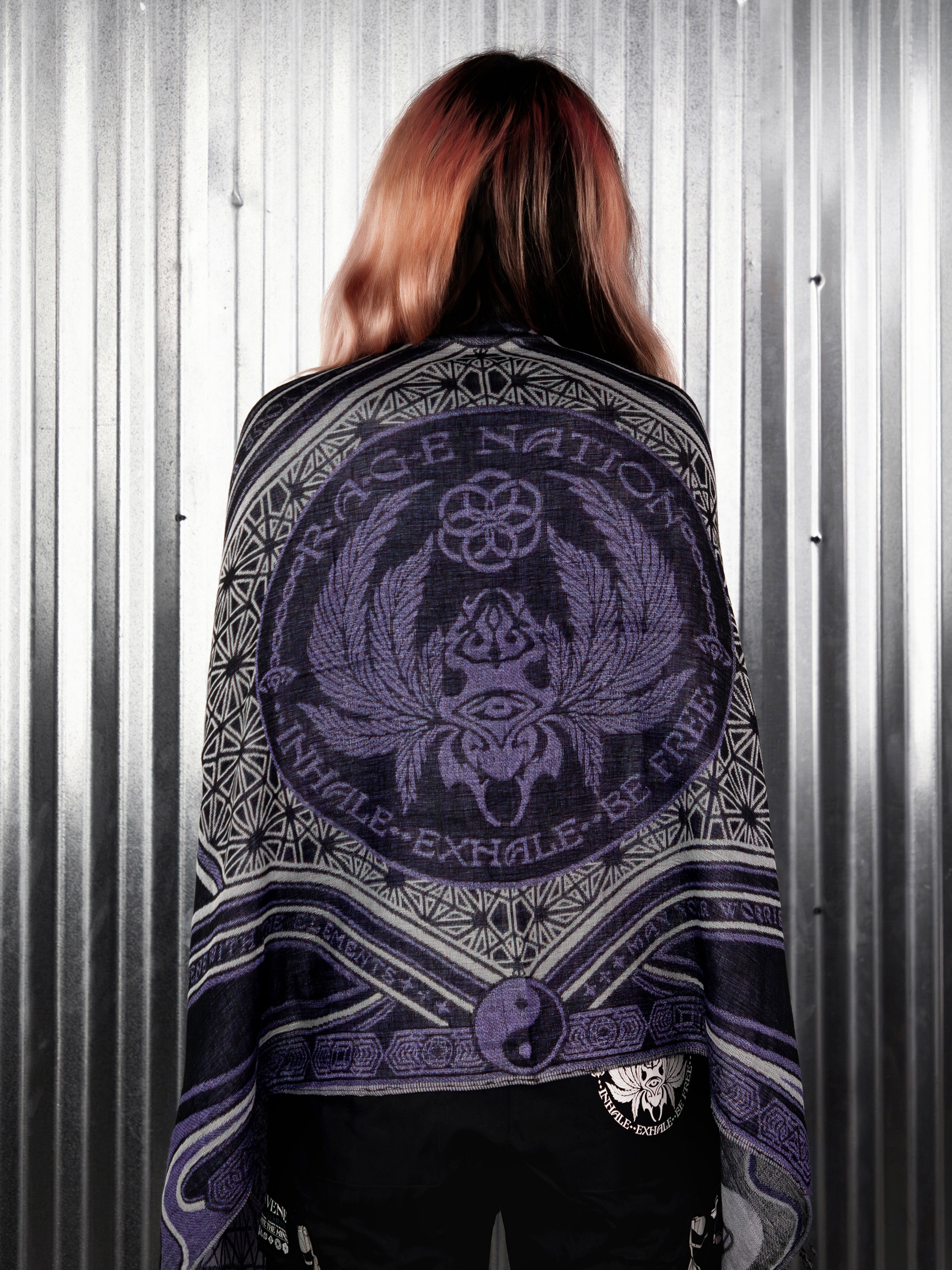 CONVENE WITH THE ELEMENTS ✦ PURPLE HAZE ✦ Festival Shawl Shawls 