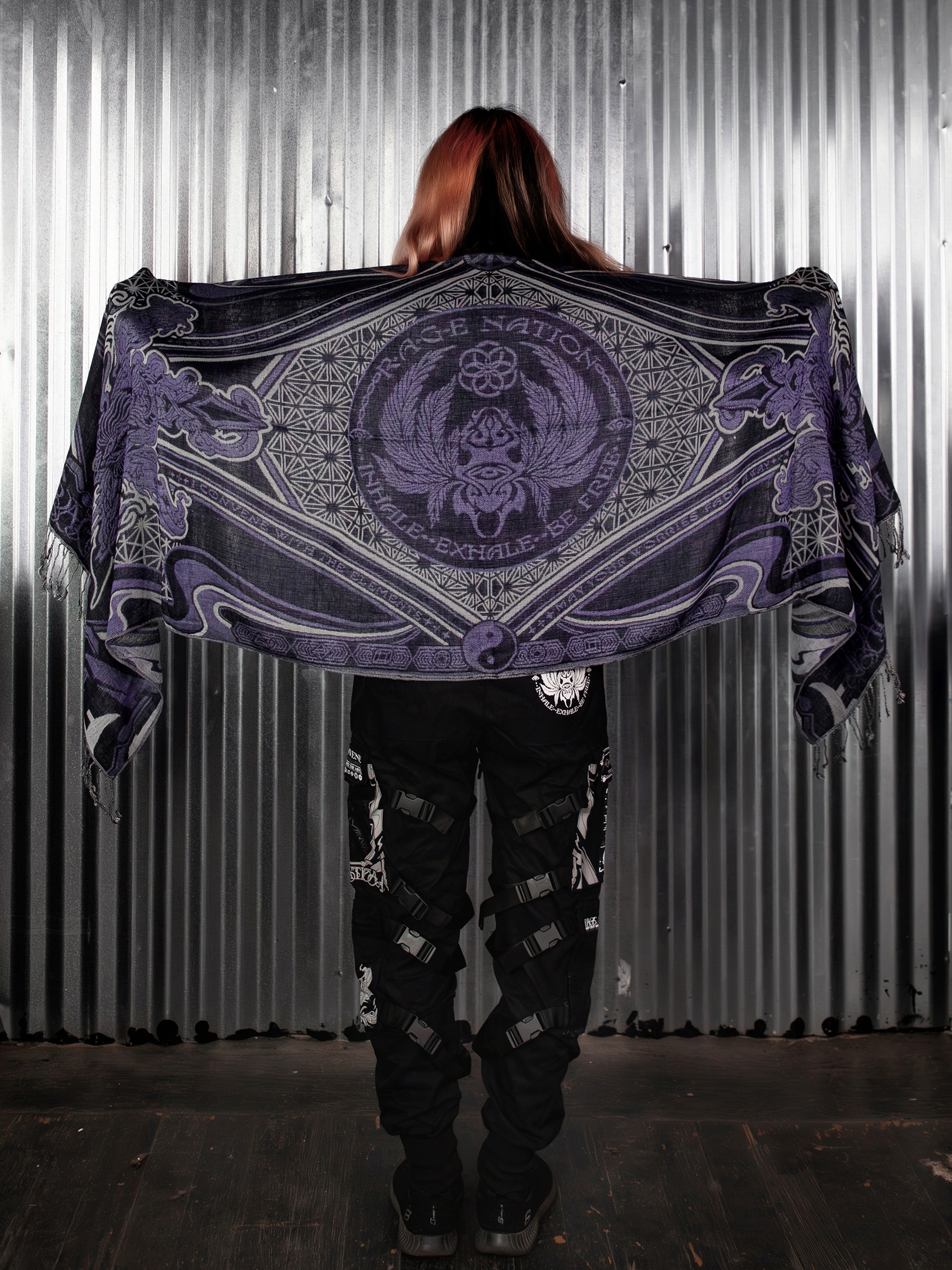 CONVENE WITH THE ELEMENTS ✦ PURPLE HAZE ✦ Festival Shawl Shawls 