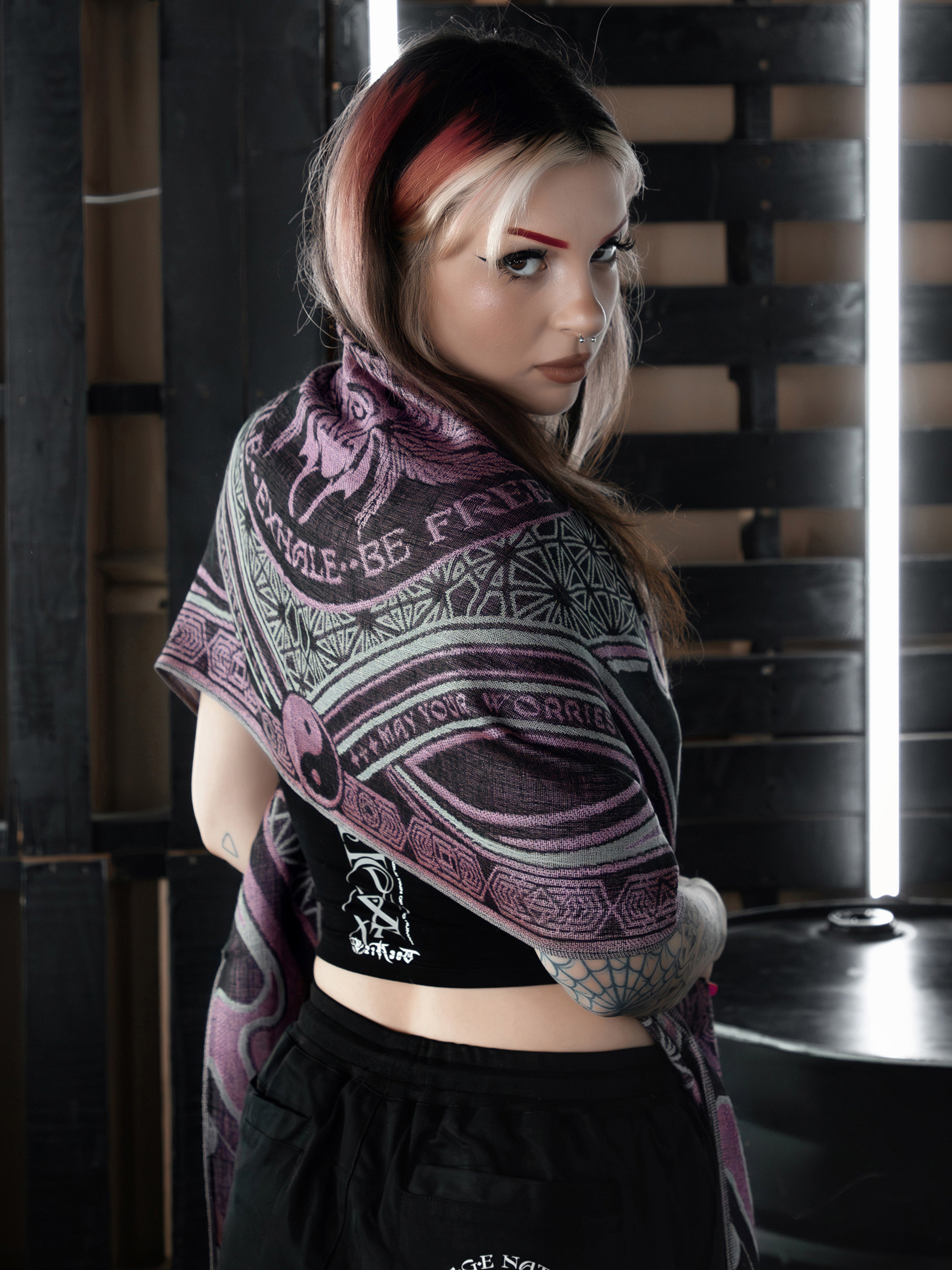 CONVENE WITH THE ELEMENTS ✦ BUBBLEGUM BLISS ✦ Festival Shawl Shawls 