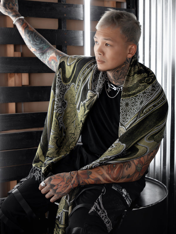 CONVENE WITH THE ELEMENTS ✦ GOLDEN KU$H ✦ Festival Shawl Shawls 