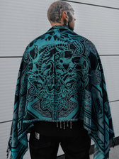 REMOVER OF OBSTACLES ✦ CYAN ✦ Festival Shawl Shawls 