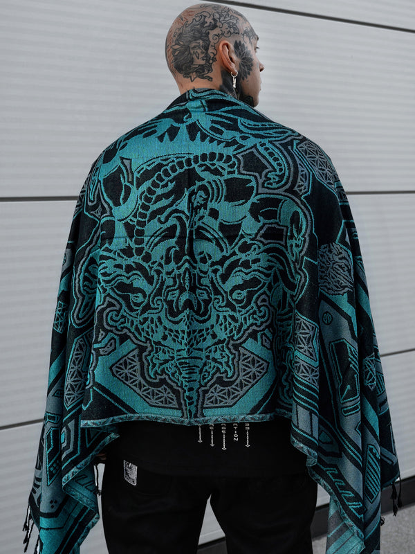 REMOVER OF OBSTACLES ✦ CYAN ✦ Festival Shawl Shawls 