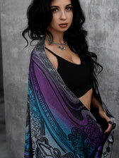 RESTOCKED ✦ CONVENE WITH THE ELEMENTS ✦ Amethyst Gradient ✦ Festival Shawl Shawls 
