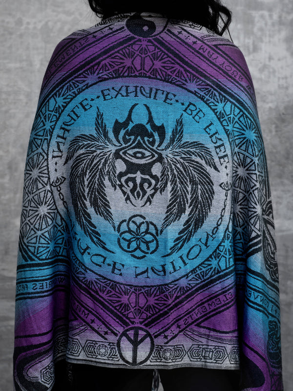 RESTOCKED ✦ CONVENE WITH THE ELEMENTS ✦ Amethyst Gradient ✦ Festival Shawl Shawls 