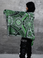 NEW RELEASE • HARMONY HEALS • UV-REACTIVE GREEN MINT • Festival Shawl/Scarf Shawl 