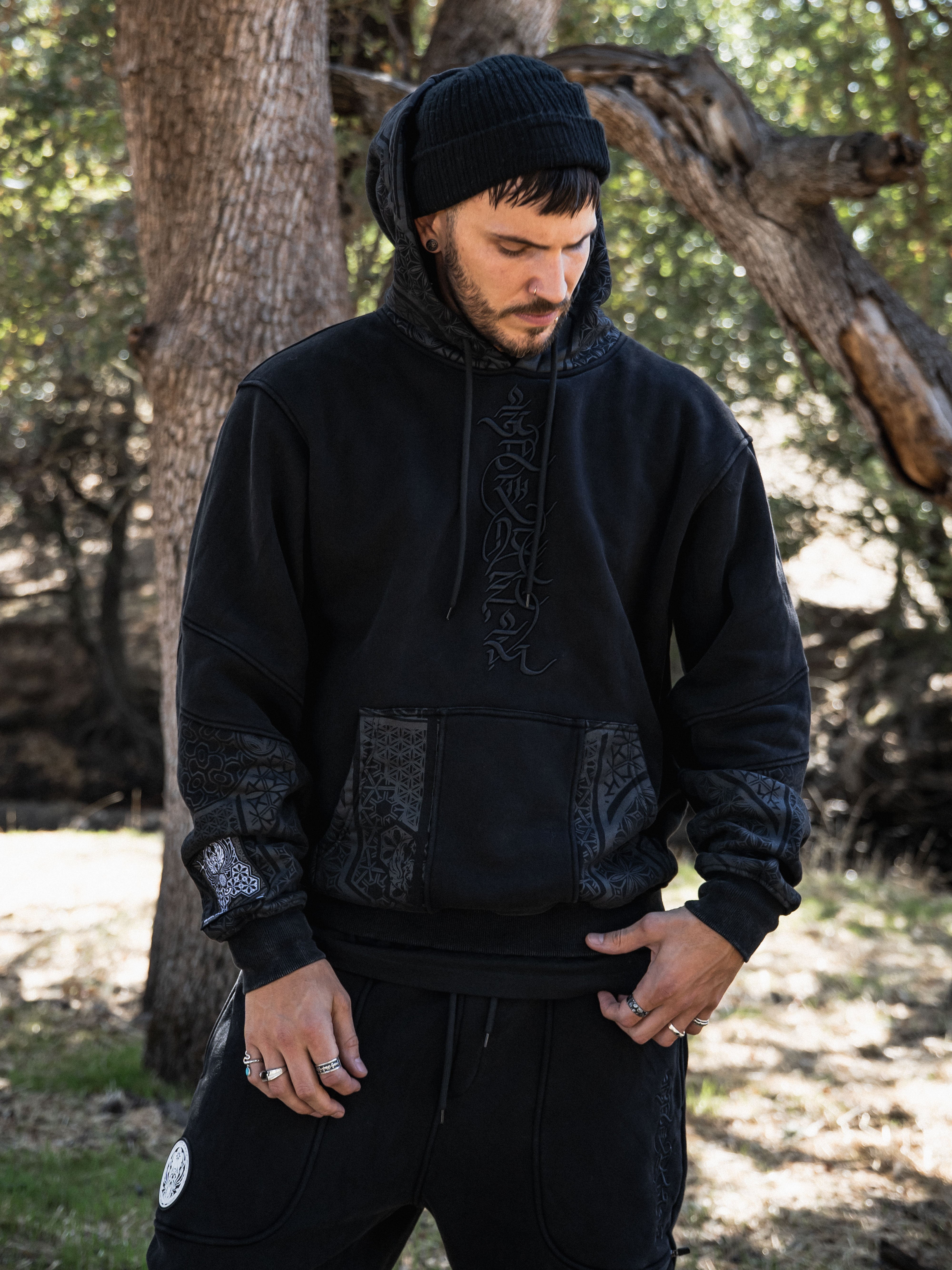 GEOMETRY OF BEING ✦ Premium Stonewash Hoodie Hoodie 