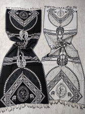DREAM AWAKE V2 • BLACK/WHITE • Anniversary Reversible Festival Shaw Shawls 