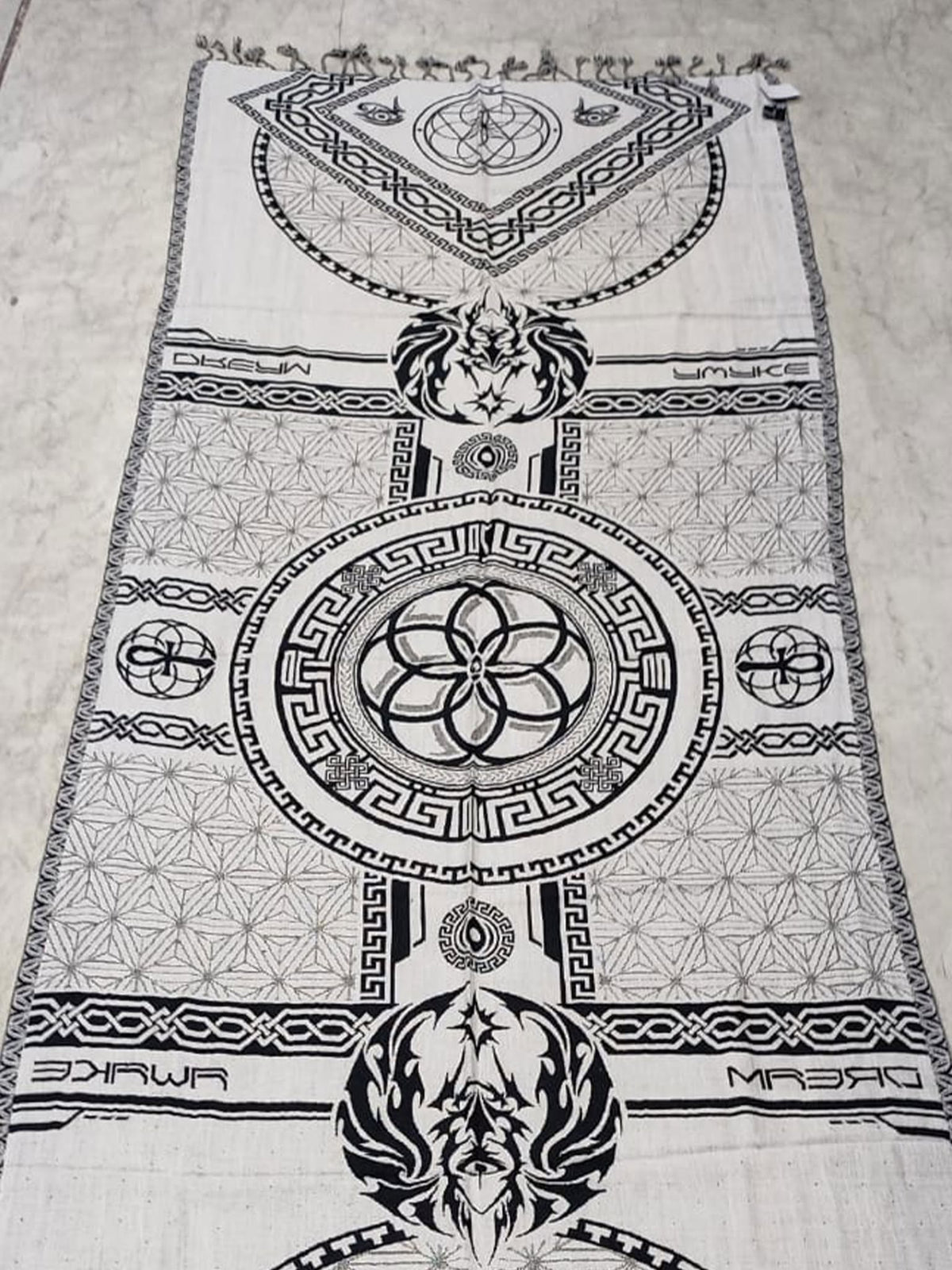 DREAM AWAKE V2 • BLACK/WHITE • Anniversary Reversible Festival Shaw Shawls 