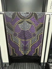 GEOMETRY OF BEING ✦ Purple w/gold foil ✦ Festival Shawl :: WAREHOUSE LIQUIDATION