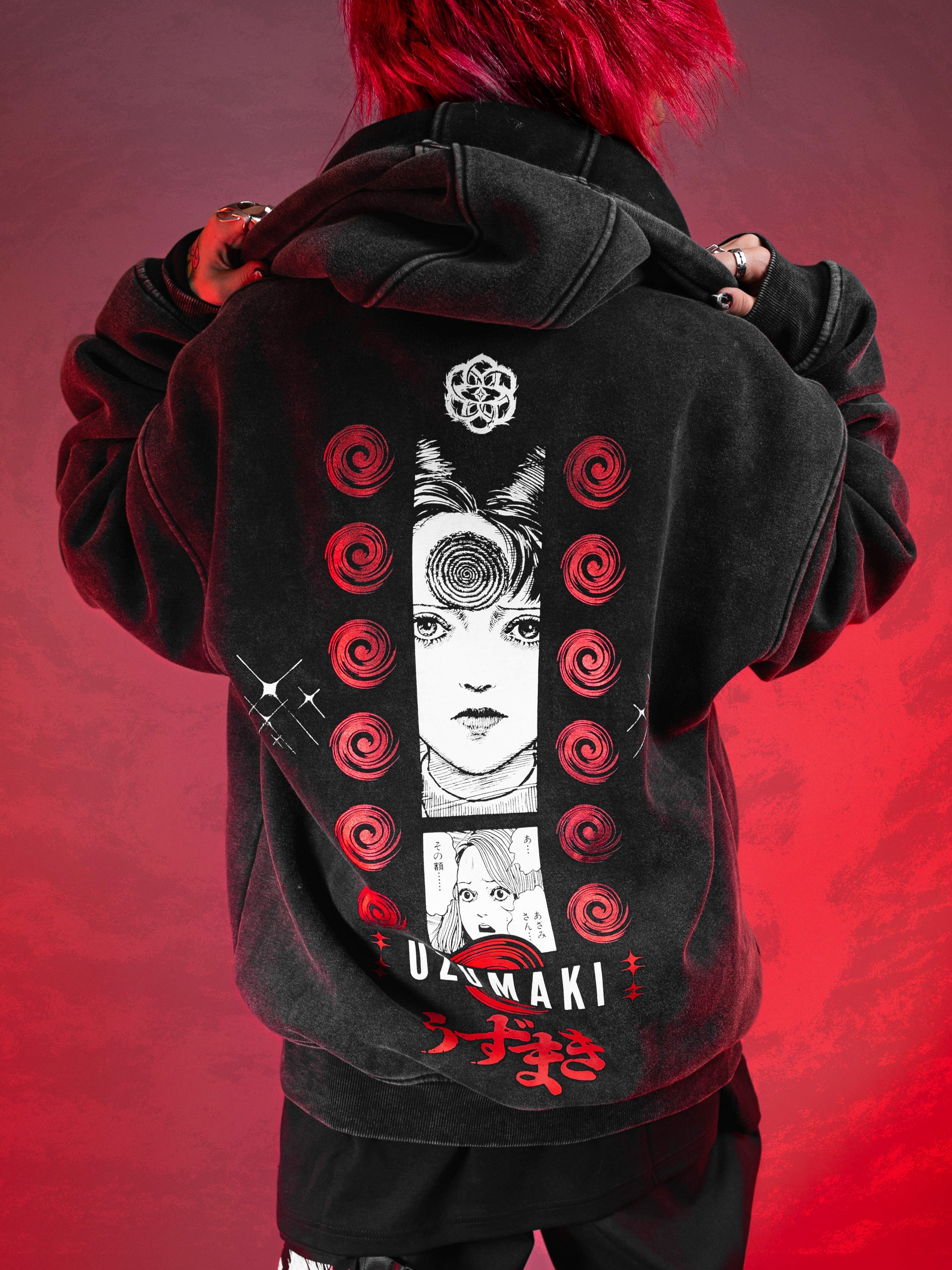 OFFICIAL UZUMAKI ✦ AZAMI'S CURSE ✦ Acidwash Collectible Hoodie Hoodie 