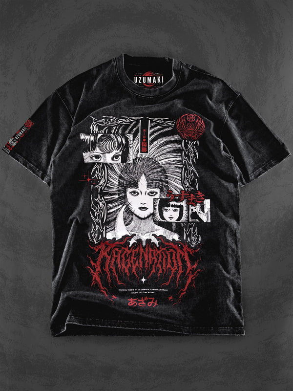 OFFICIAL UZUMAKI ✦ AZAMI’S CURSE ✦ Acidwash Collectible Tee T-Shirt 