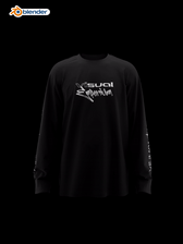 Premium 3d Long Sleeve T-Shirt Mockup • Blender 