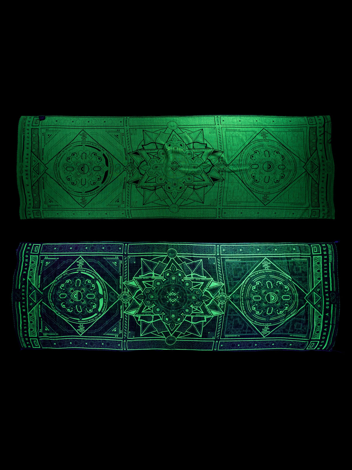 DHARMA V2 • Grey / Neon Yellow • UV REACTIVE • Festival Shawl/Scarf Shawls 
