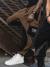 MOKSHA मोक्ष ✦ Tan/Black ✦ Corduroy Flow Joggers Joggers 
