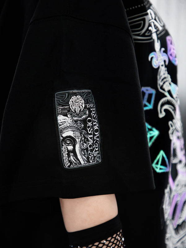 REMOVER OF OBSTACLES V1 ✦ 3-TONE IRIDESCENT FOIL ✦ Oversized Premium T-shirt T-Shirt 