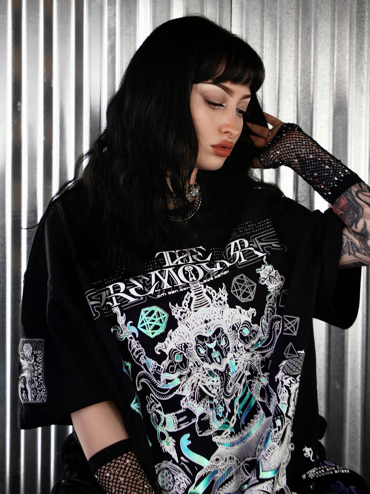 REMOVER OF OBSTACLES V1 ✦ 3-TONE IRIDESCENT FOIL ✦ Oversized Premium T-shirt T-Shirt 