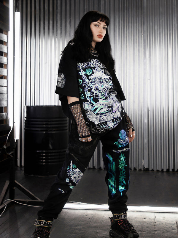 REMOVER OF OBSTACLES V1 ✦ 3-TONE IRIDESCENT FOIL ✦ Oversized Premium T-shirt T-Shirt 