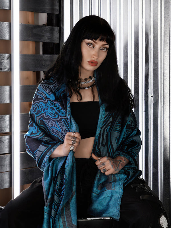 REMOVER OF OBSTACLES ✦ AZURE ✦ Festival Shawl Shawls 
