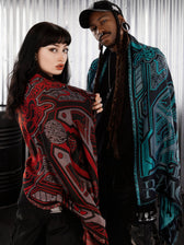 REMOVER OF OBSTACLES ✦ TEMPLE RED ✦ Festival Shawl Shawls 