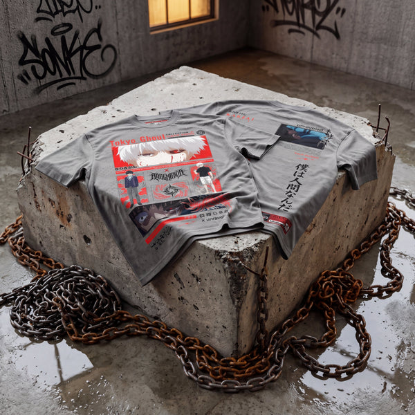 OFFICIAL TOKYO GHOUL ✦ UNRAVEL ✦ Grey Collectible Tee T-Shirt 
