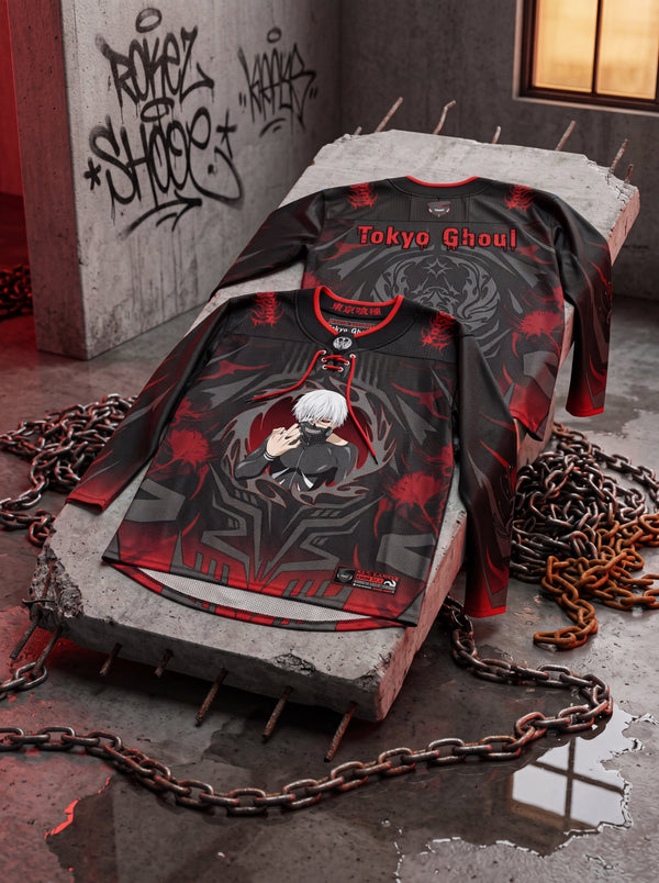 OFFICIAL TOKYO GHOUL ✦ UNRAVEL ✦ Collectible Hockey Jersey Hoodie 