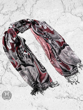 RESTOCKED ✦ GOLDEN TEACHERS V1 • RUBY • UV-Reactive Festival Shawl/Scarf Shawl 