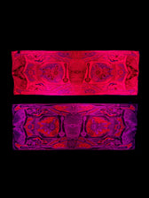 RESTOCKED ✦ GOLDEN TEACHERS V1 • RUBY • UV-Reactive Festival Shawl/Scarf Shawl 