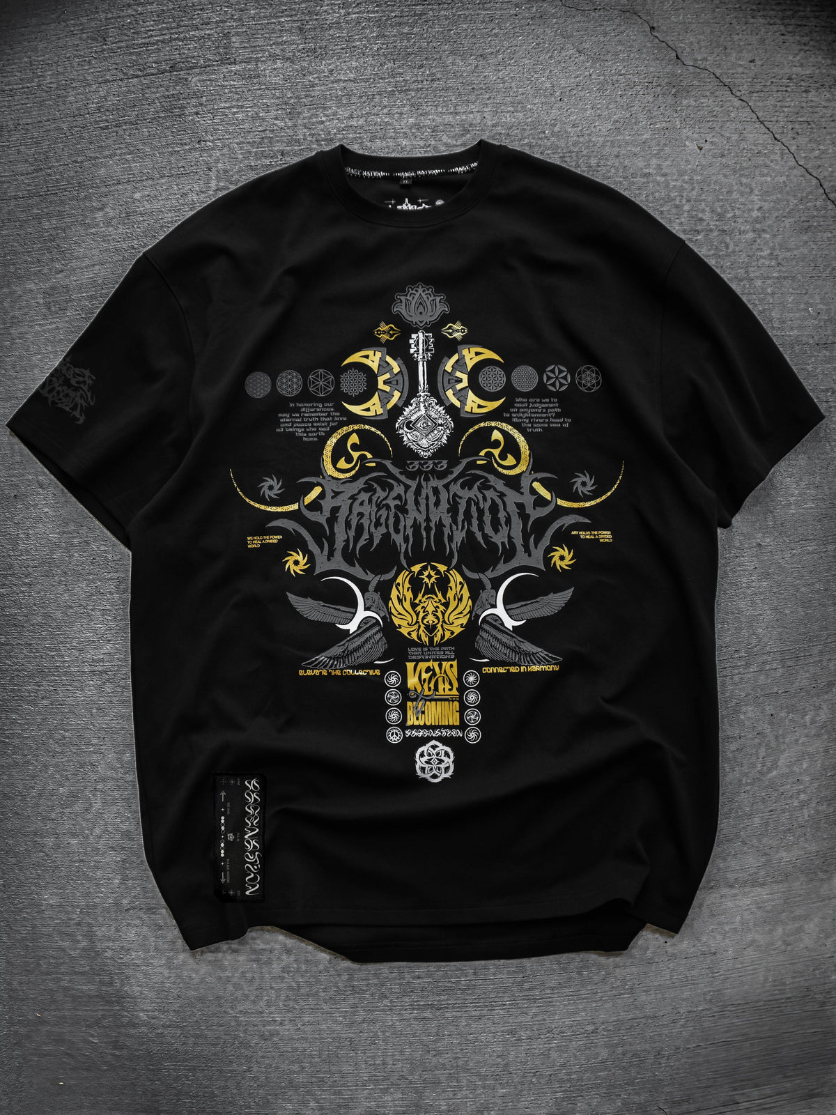 COMING SOON ✦ KEYS TO BECOMING ✦ GOLD FOIL ✦ Oversized Premium T-shirt T-Shirt 