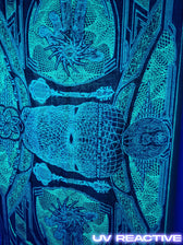RESTOCKED ✦ GOLDEN TEACHERS V1 • UV GREEN • Festival Shawl/Scarf Shawl 