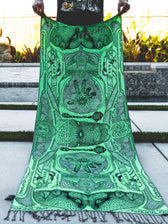 RESTOCKED ✦ GOLDEN TEACHERS V1 • UV GREEN • Festival Shawl/Scarf Shawl 