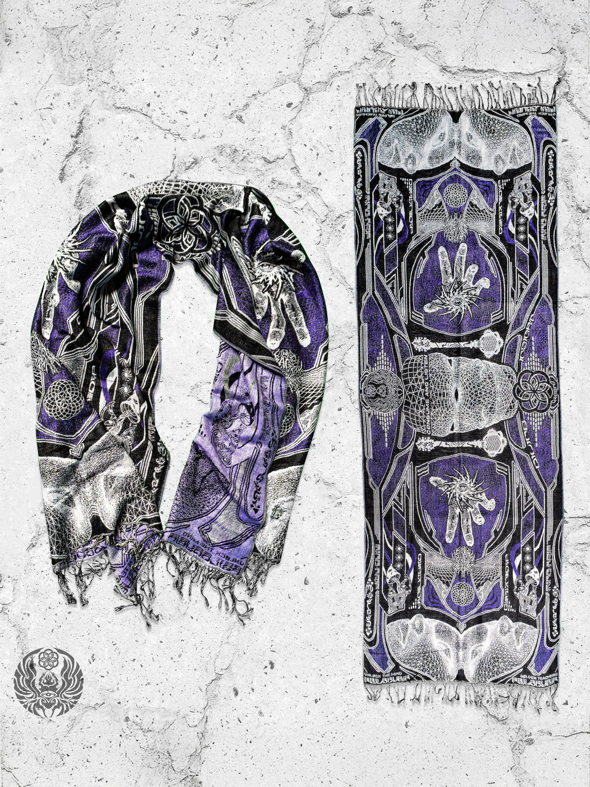 RESTOCKED ✦ GOLDEN TEACHERS V1 • ROYAL PURPLE • Festival Shawl/Scarf Shawl 
