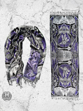RESTOCKED ✦ GOLDEN TEACHERS V1 • ROYAL PURPLE • Festival Shawl/Scarf Shawl 