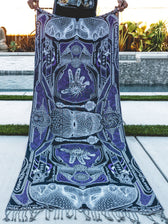 RESTOCKED ✦ GOLDEN TEACHERS V1 • ROYAL PURPLE • Festival Shawl/Scarf Shawl 