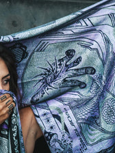 RESTOCKED ✦ GOLDEN TEACHERS V1 • ROYAL PURPLE • Festival Shawl/Scarf Shawl 