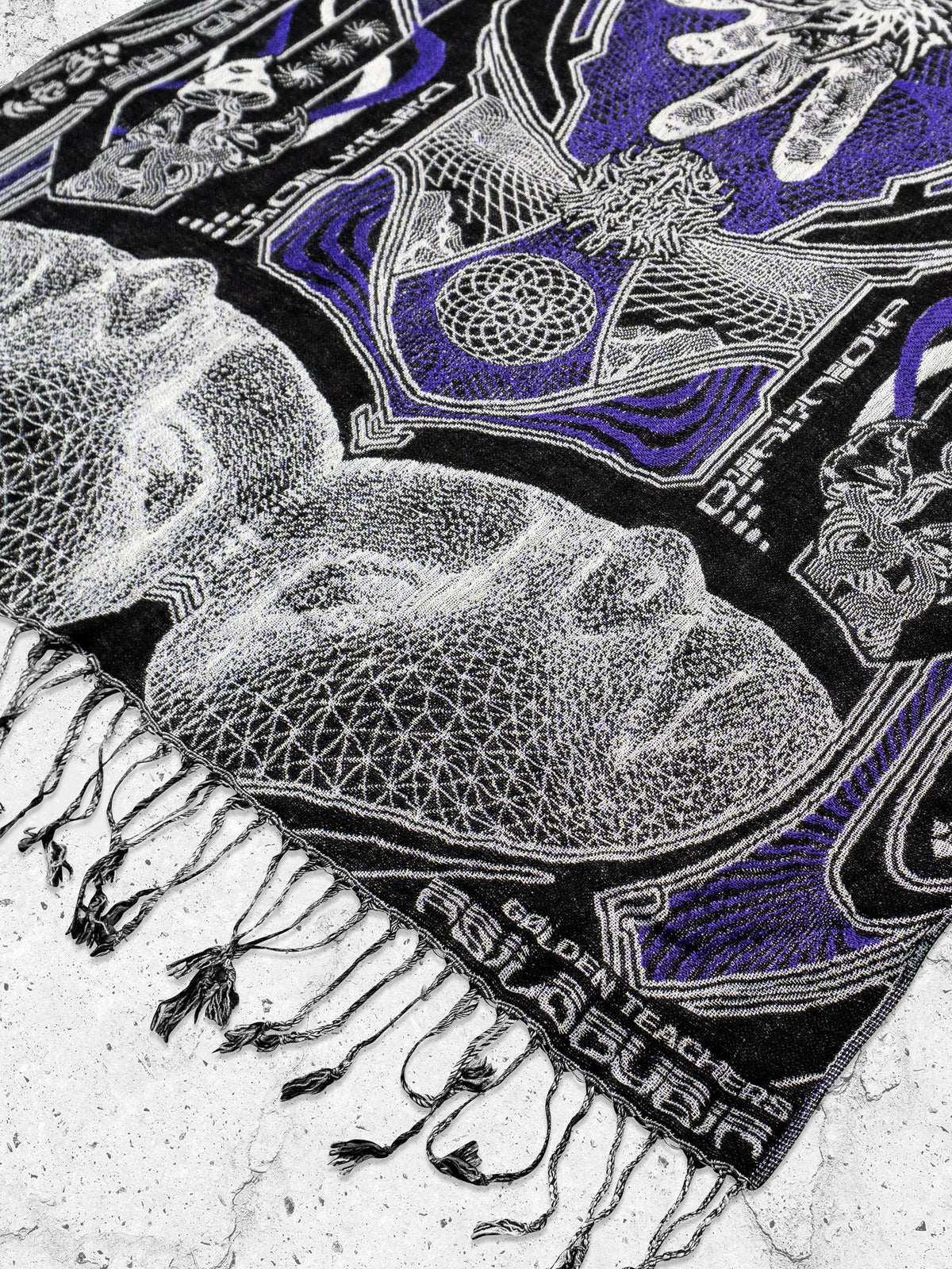 RESTOCKED ✦ GOLDEN TEACHERS V1 • ROYAL PURPLE • Festival Shawl/Scarf Shawl 