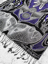 RESTOCKED ✦ GOLDEN TEACHERS V1 • ROYAL PURPLE • Festival Shawl/Scarf Shawl 