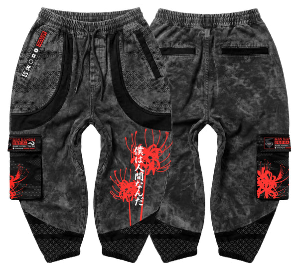 OFFICIAL TOKYO GHOUL ✦ UNRAVEL ✦ Acidwash Harem Joggers Tacticals 