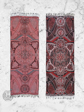 RESTOCKED ✦ HARMONY HEALS • UV REACTIVE RED • Festival Shawl/Scarf Shawl 