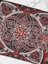 RESTOCKED ✦ HARMONY HEALS • UV REACTIVE RED • Festival Shawl/Scarf Shawl 