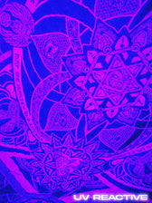 RESTOCKED ✦ HARMONY HEALS • UV REACTIVE RED • Festival Shawl/Scarf Shawl 