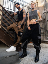 MOKSHA मोक्ष ✦ Tan/Black ✦ Corduroy Flow Joggers Joggers 