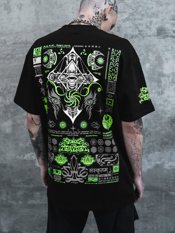 KEYS TO BECOMING ✦ Glow + Reflective Ink ✦ Premium T-shirt T-Shirt 