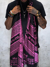 LOVE IS LAW ✦ NEON PINK ✦ Reversible Festival Shawl/Scarf Shawls 