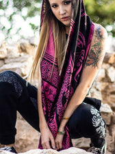 LOVE IS LAW ✦ NEON PINK ✦ Reversible Festival Shawl/Scarf Shawls 