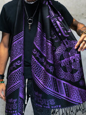 RESTOCKED ✦ LOVE IS LAW • INDIGO • Reversible Festival Shawl/Scarf Shawls 