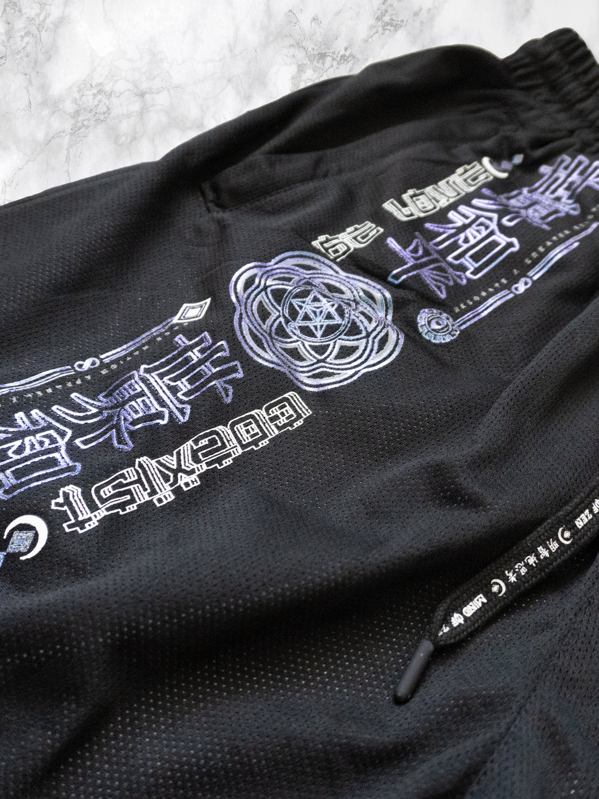 MIND OF ZEN • Iridescent Ink • Activewear Shorts w/ Stash Pocket Shorts 