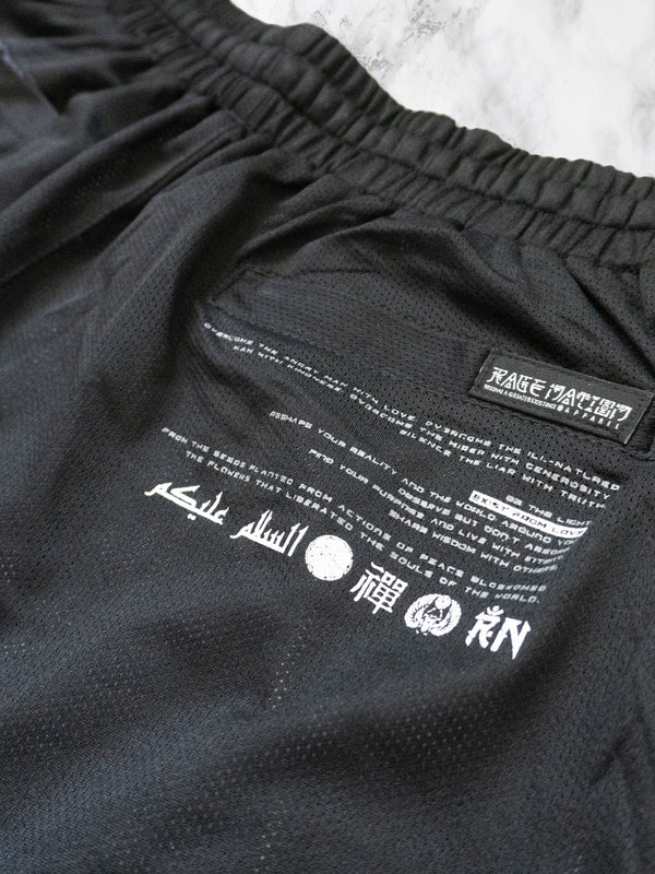 MIND OF ZEN • Iridescent Ink • Activewear Shorts w/ Stash Pocket Shorts 