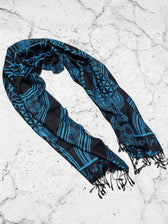MANTRA • SKY BLUE • Reversible Festival Shawl/Scarf Shawls 