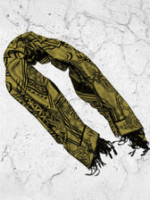 MANTRA • GOLD • Reversible Festival Shawl/Scarf Shawls 